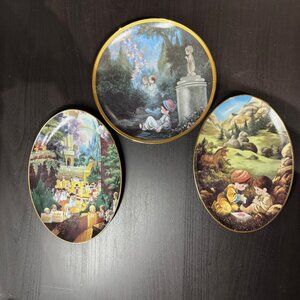 3 Vintage Precious Moments Collectible Plates Numbered Sam Butcher EUC